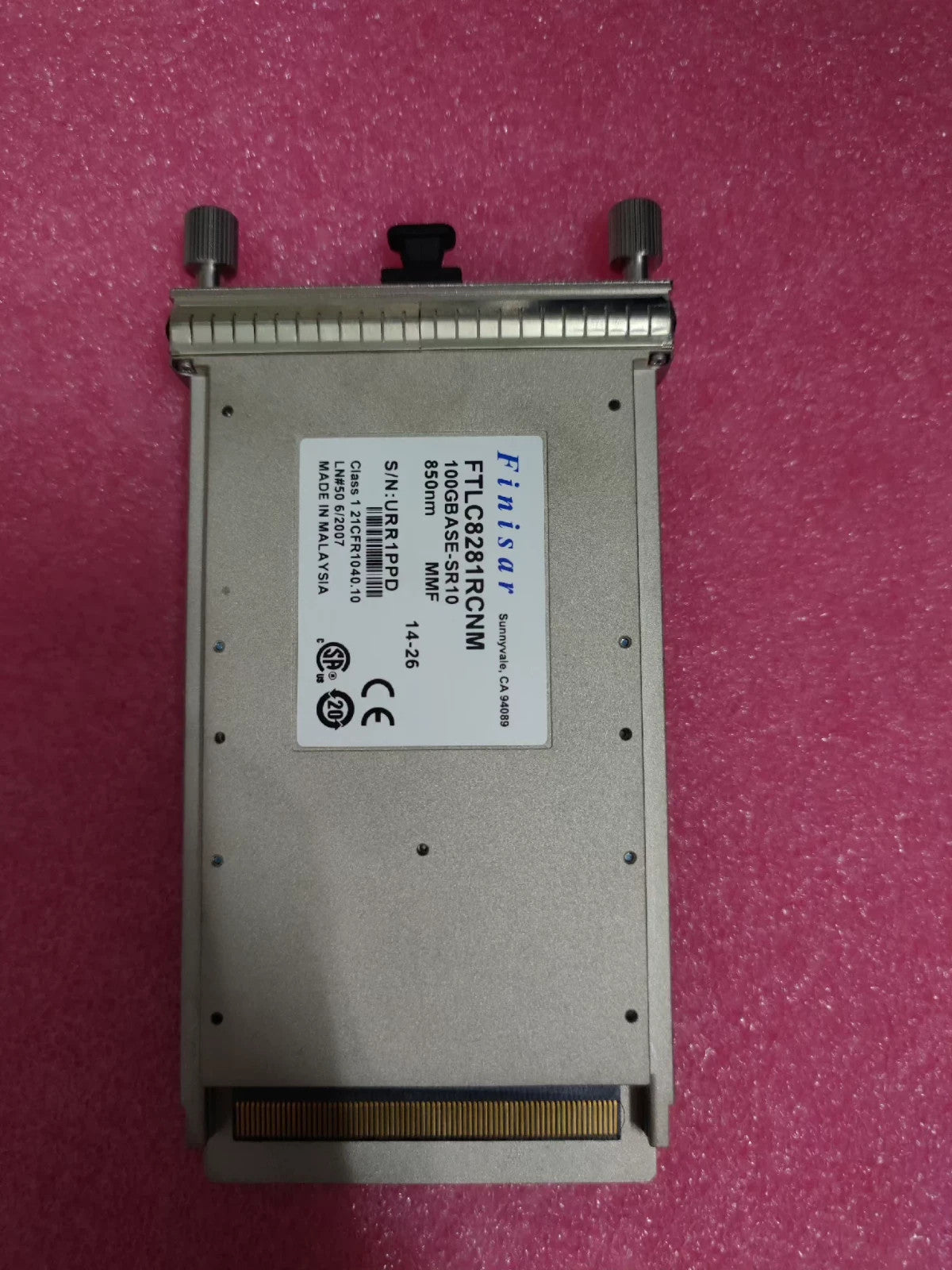 Finisar 100GbE FTLC8281RCNM CFP 100GBASE-SR10 850nm MPO/MTP MMF QSFP28 100G