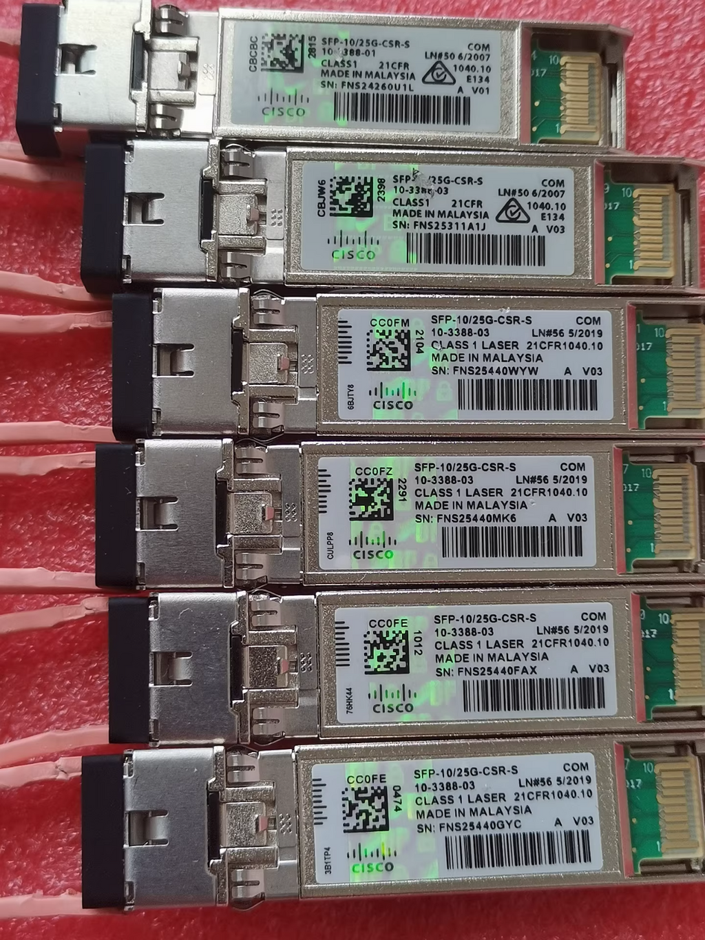 Genuine CISCO SFP-10/25G-CSR-S 25Gbps LC Multi-mode SFP28 10-3388-01 w/hologram