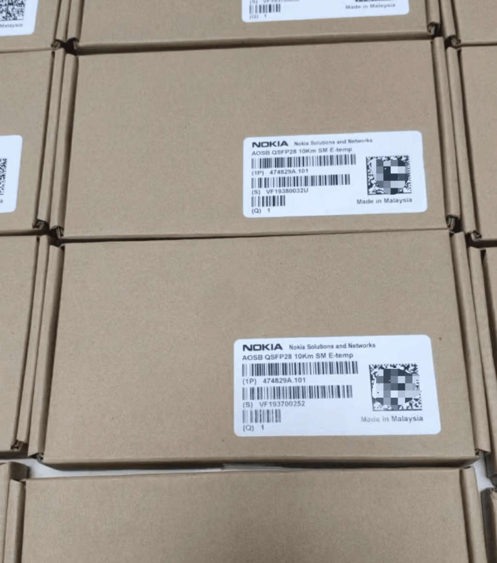 New Nokia AOSB QSFP28 10Km SM E-temp 474829A.101 FTLC1155WGPLC-NN 100G Module