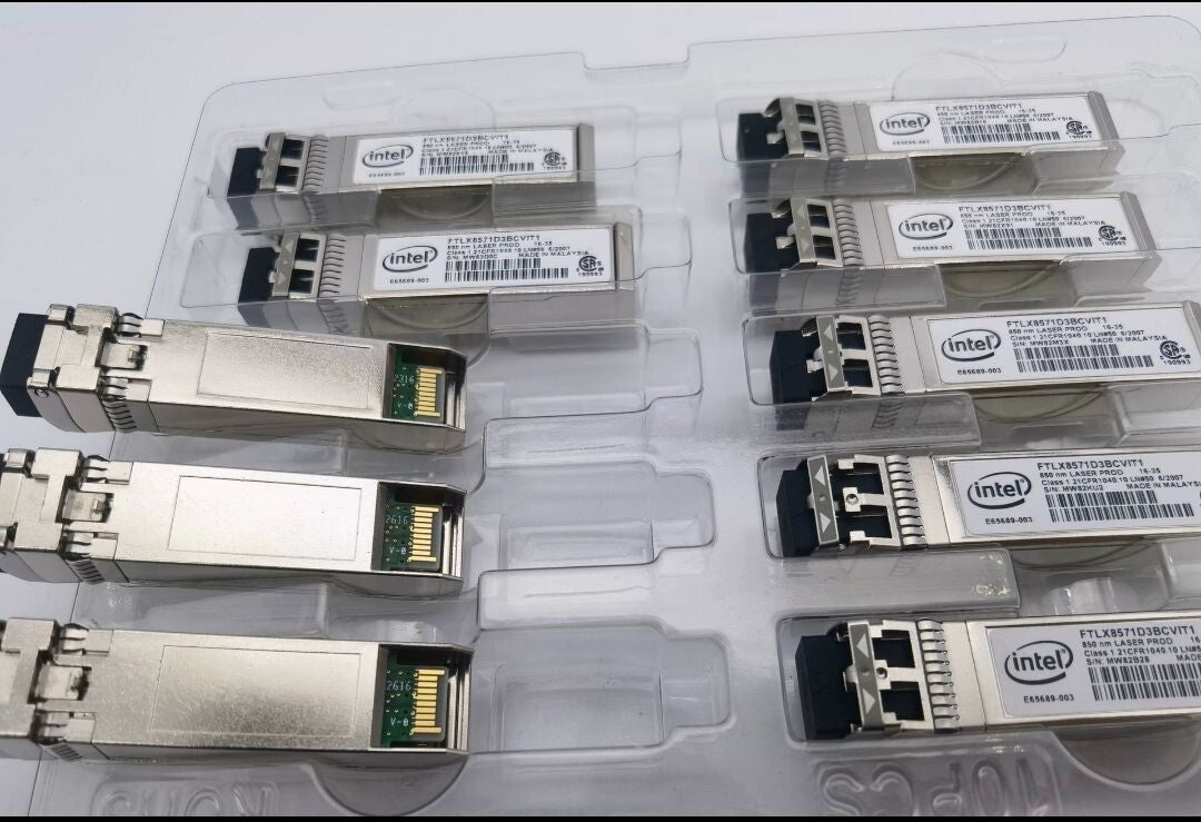 10 unidades Intel FTLX8571D3BCVIT1 E65689-003 Transceptor SR 10Gb 850NM para Dell X520