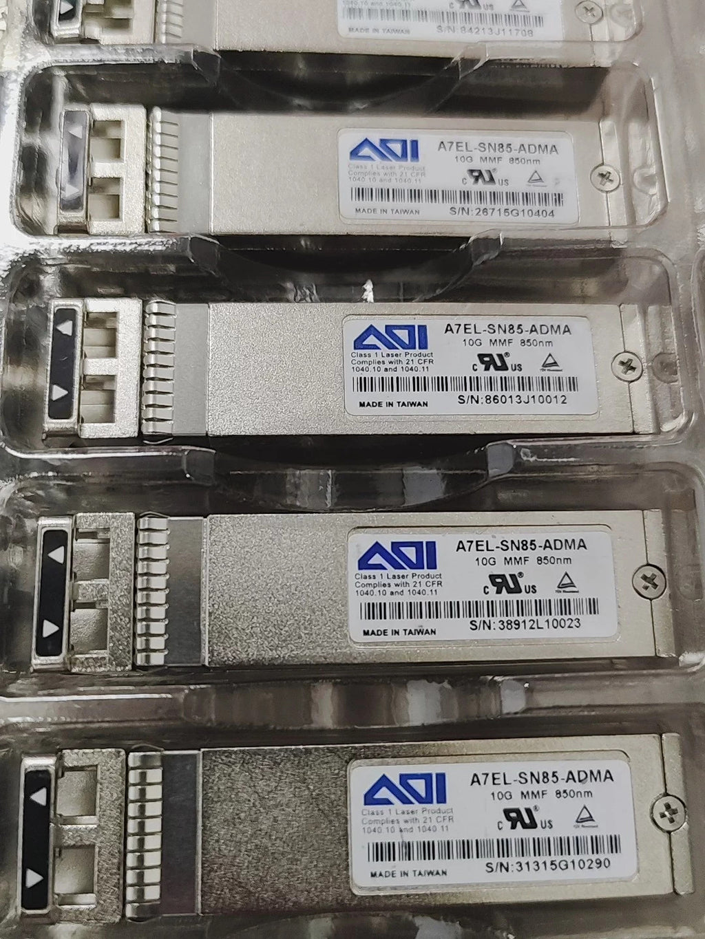 Lot of 100 AOI 10GB SFP+ A7EL-SN85-ADMA 300M 850NM SR Dual LC Transceiver