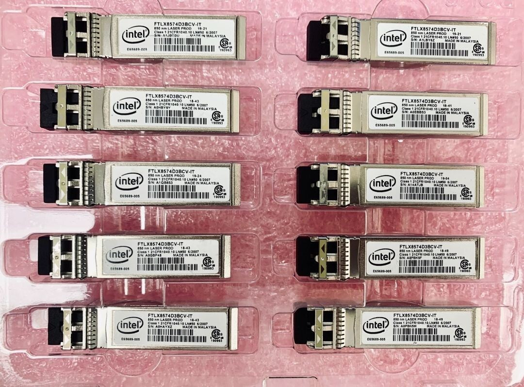 5pcs INTEL 10GB SR FTLX8574D3BCV-IT 10G FC SFP+ 850nm DELL 0XYD50 XYD50 Module