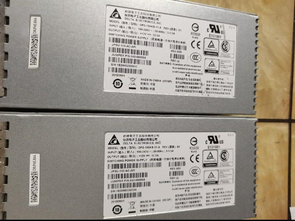 1 unidad Juniper JPSU-150-AC-AFI Fuente de alimentación de CA 640-060604 para EX4100 3400 Probada