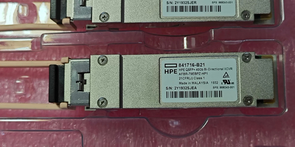 1pcs HPE 841716-B21 HP 40Gb QSFP+ Bidirectional Transceiver 868243-001