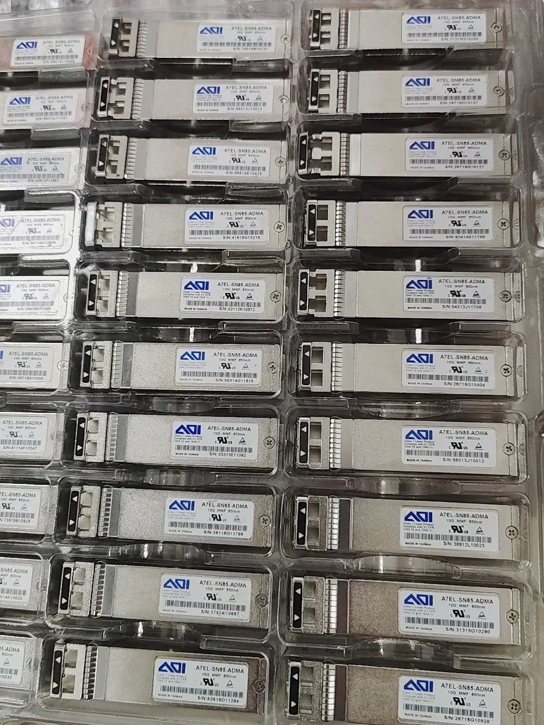 Lot of 100 AOI 10GB SFP+ A7EL-SN85-ADMA 300M 850NM SR Dual LC Transceiver