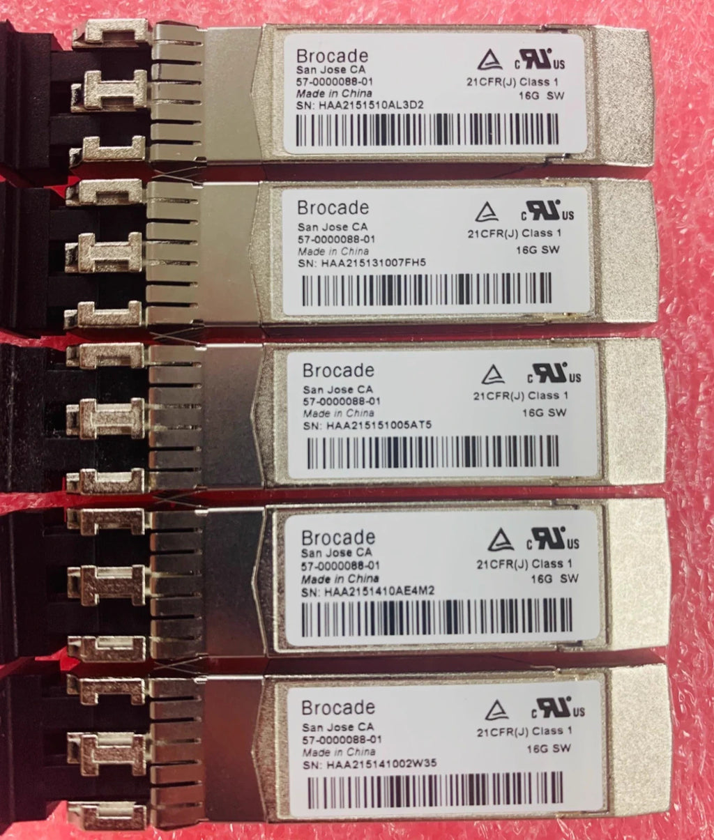 8er-Pack Brocade 16Gbps 57-0000088-01 Fibre Channel SFP+SW Transceiver-Modul
