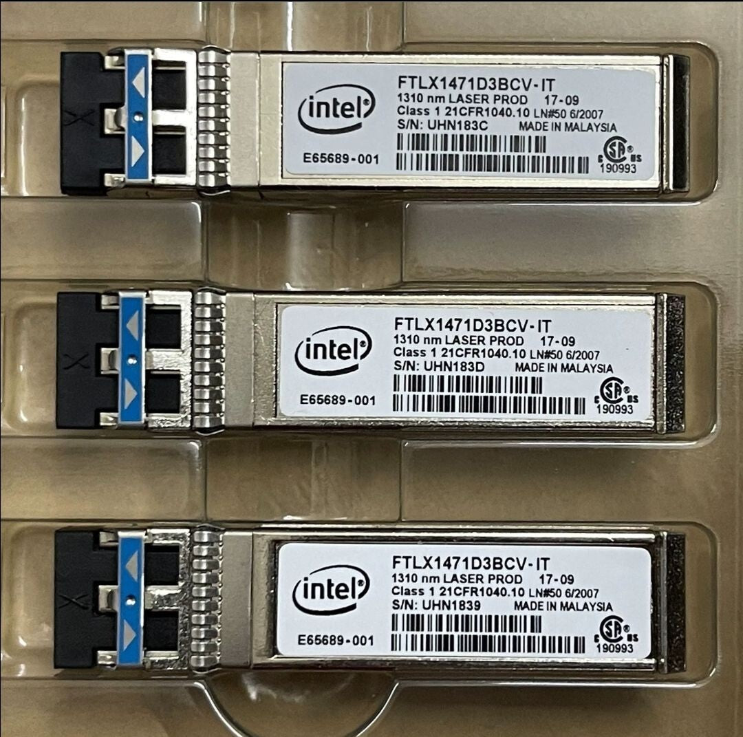 10 unidades Intel FTLX1471D3BCV-IT Módulo transceptor SM X520-DA2 X710-DA4 E10GSFPLR