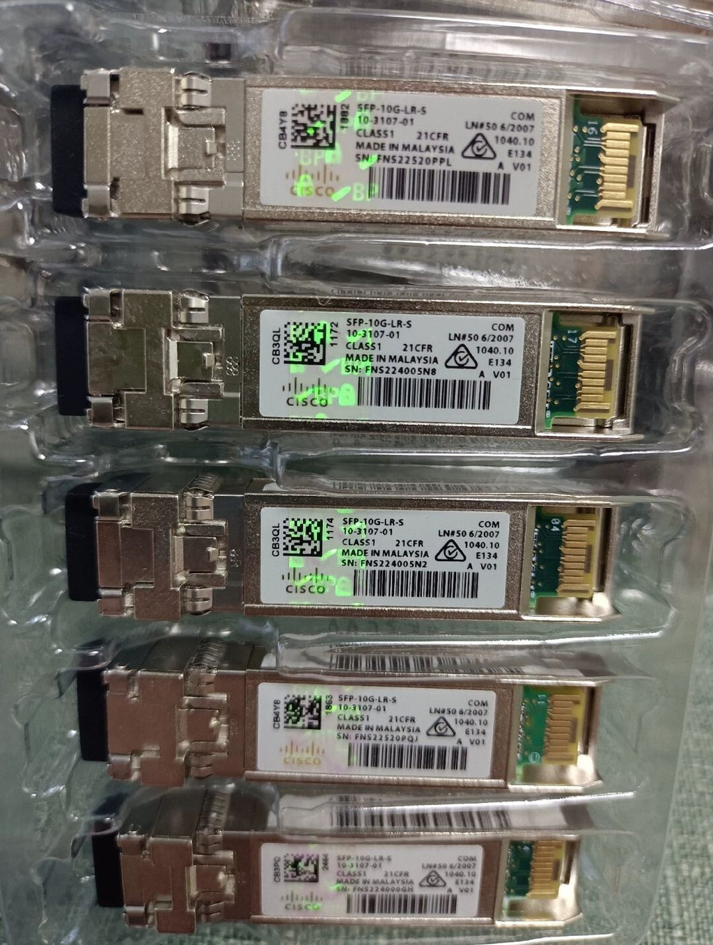 1 Stk. Cisco SFP-10G-LR-S 10GBASE-LR SFP+ 1310nm 10km 10-3107-01 Transceiver