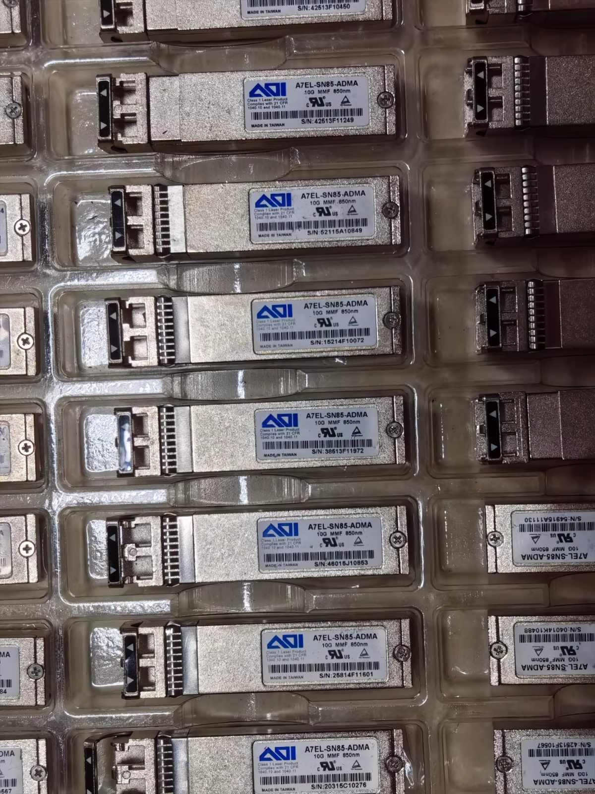 Lot of 20 | AOI A7ELLND3ADMA0683 SFP+ 10GBASE 1310nm LR LC SMF 10km Transceiver