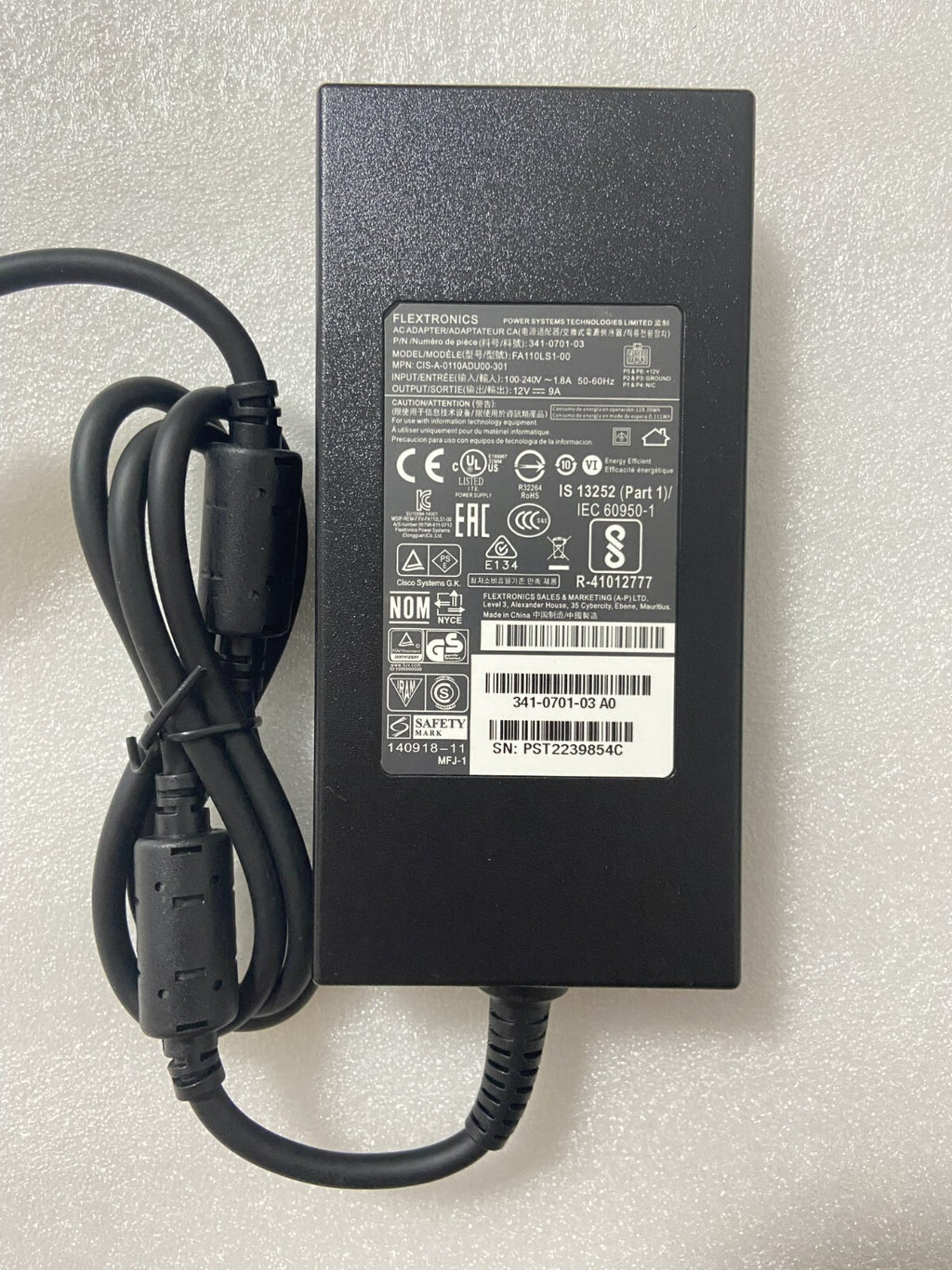 Nuevo adaptador de fuente de alimentación Cisco PWR-4320-AC 341-0701-03 para ISR4321 FA110LS1-00
