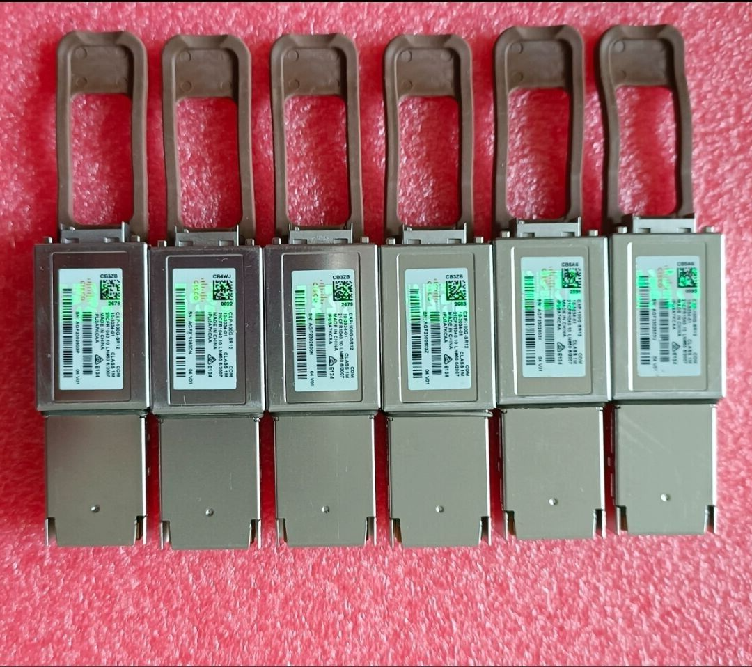Lot of 6 Cisco CXP-100G-SR12 100G MPO Connector CXP Transceiver 850nm 10-3034-01