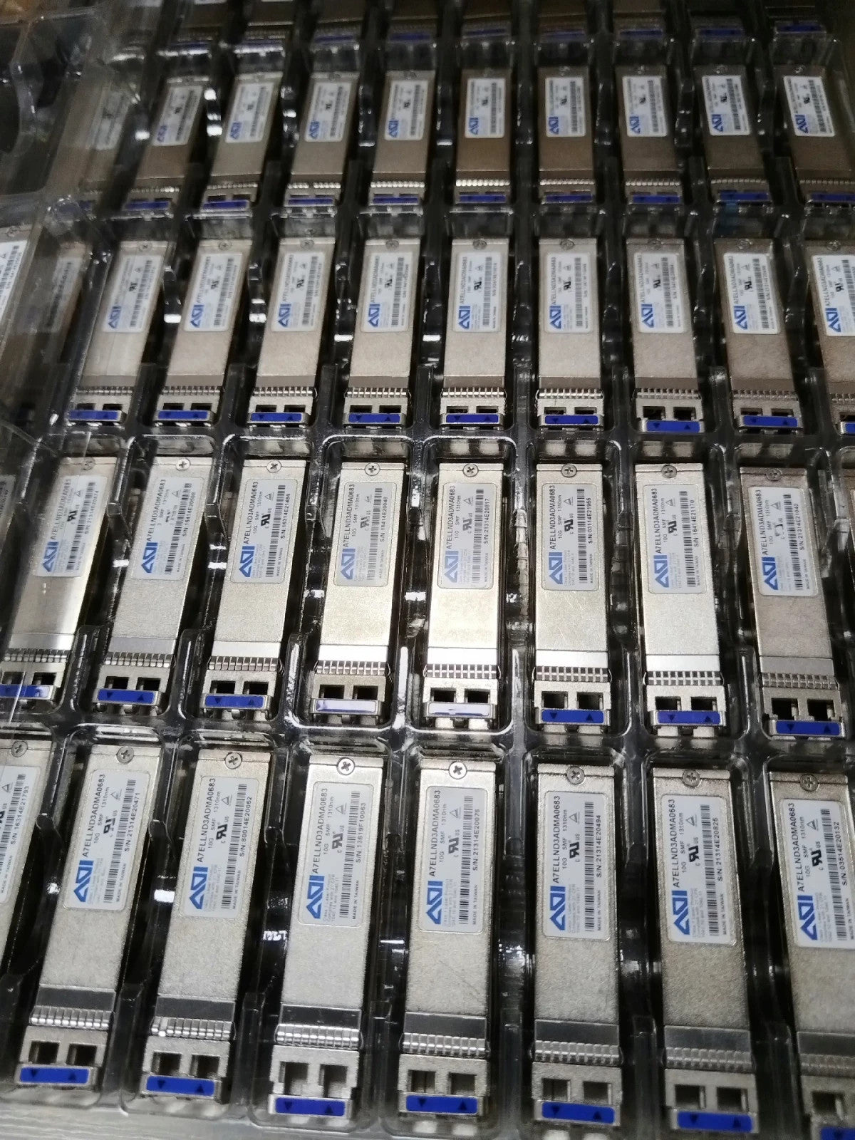 Lot of 20 | AOI A7ELLND3ADMA0683 SFP+ 10GBASE 1310nm LR LC SMF 10km Transceiver