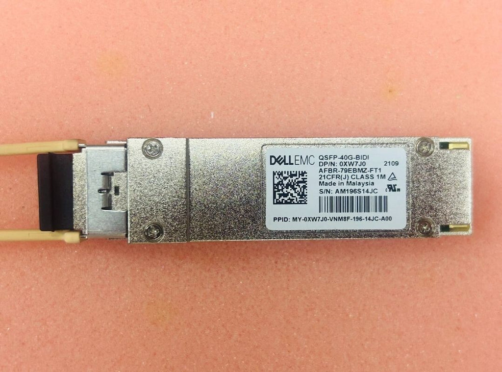 1 Stk. Dell EMC AFBR-79EBMZ-FT1 40GbE SR4 QSFP+ Transceiver XW7J0 QSFP-40G-BIDI