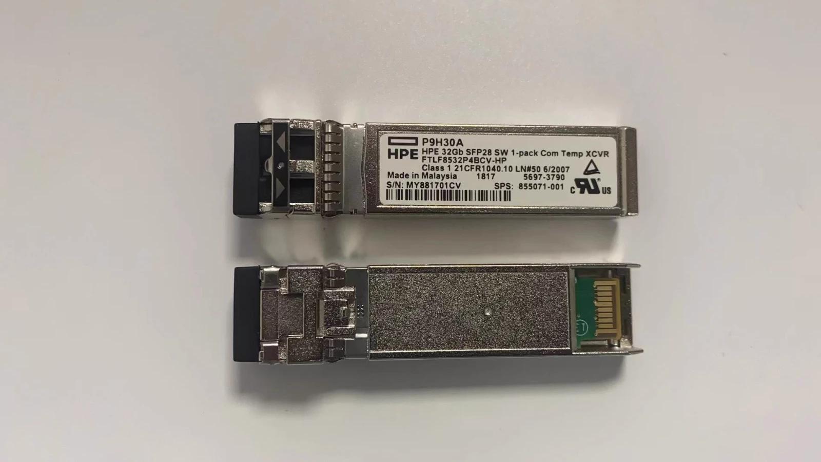 1pcs HPE P9H30A 32Gb SFP28 SW XCVR Transceiver FTLF8532P4BCV-HP 855071-001