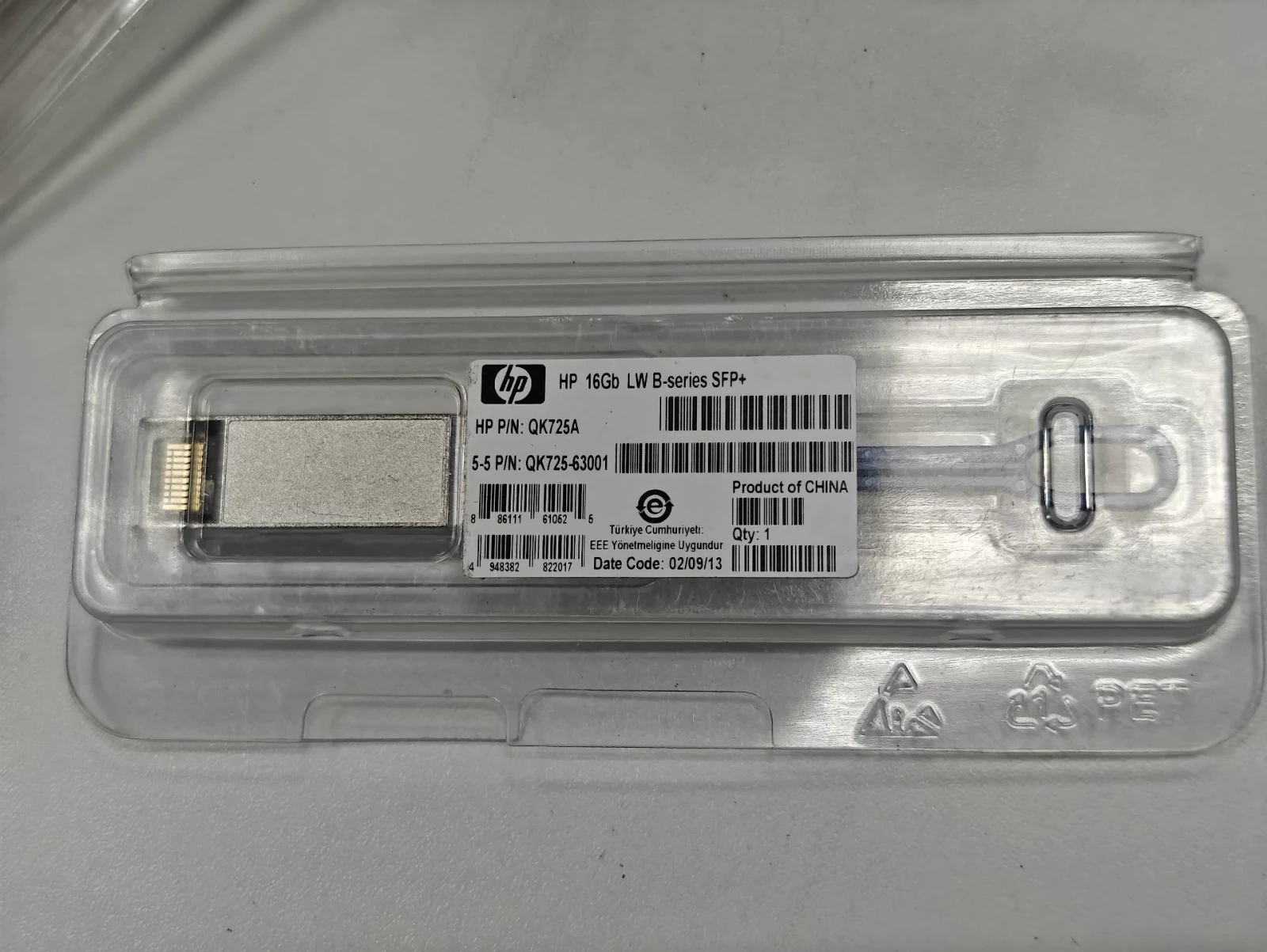 HPE QK725A 16Gb LW B-series SFP+1310nm 10km 1310nm SMF 5697-0897 SPS: 656436-001
