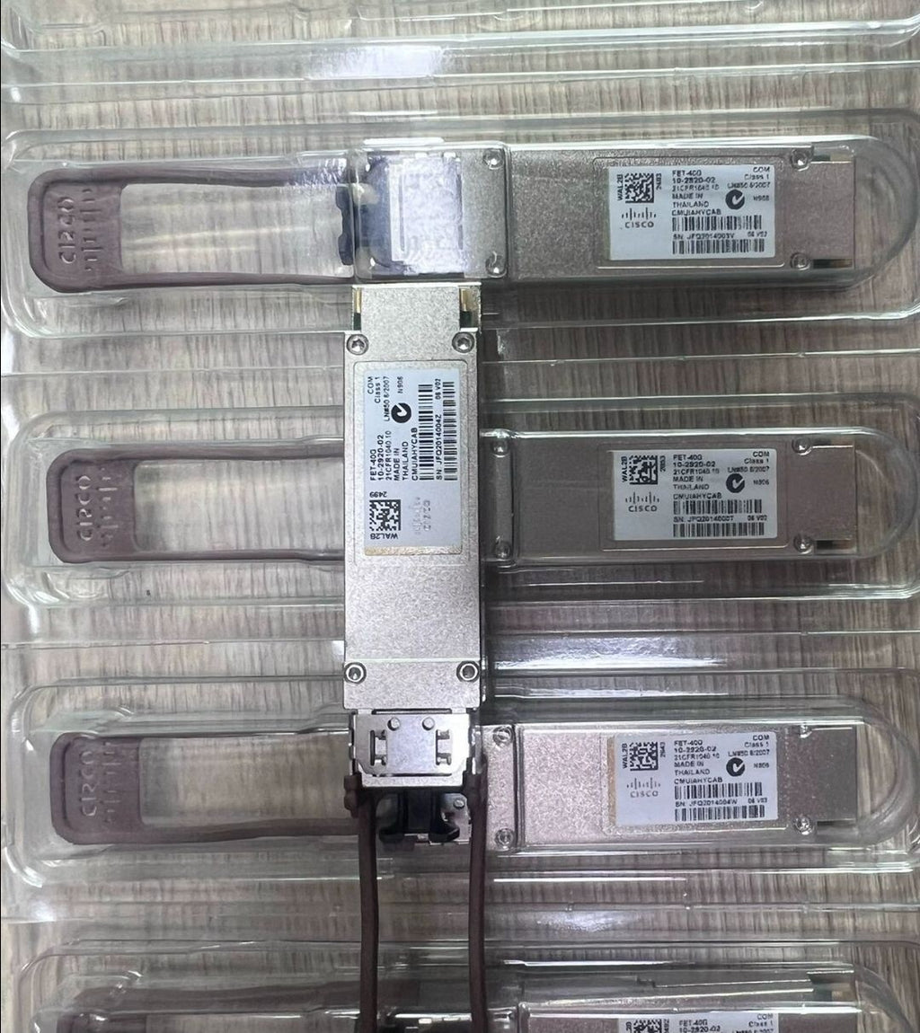 Lot of 2 Cisco FET-40G 10-2920-02 QSFP 40G Fabric Extender Transceiver Module