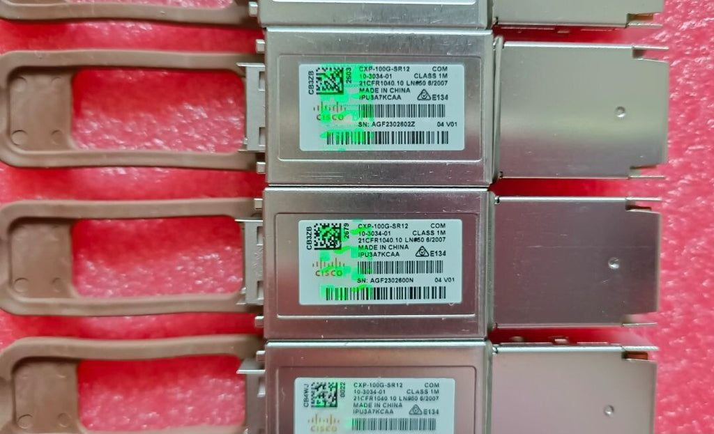 Lot of 6 Cisco CXP-100G-SR12 100G MPO Connector CXP Transceiver 850nm 10-3034-01