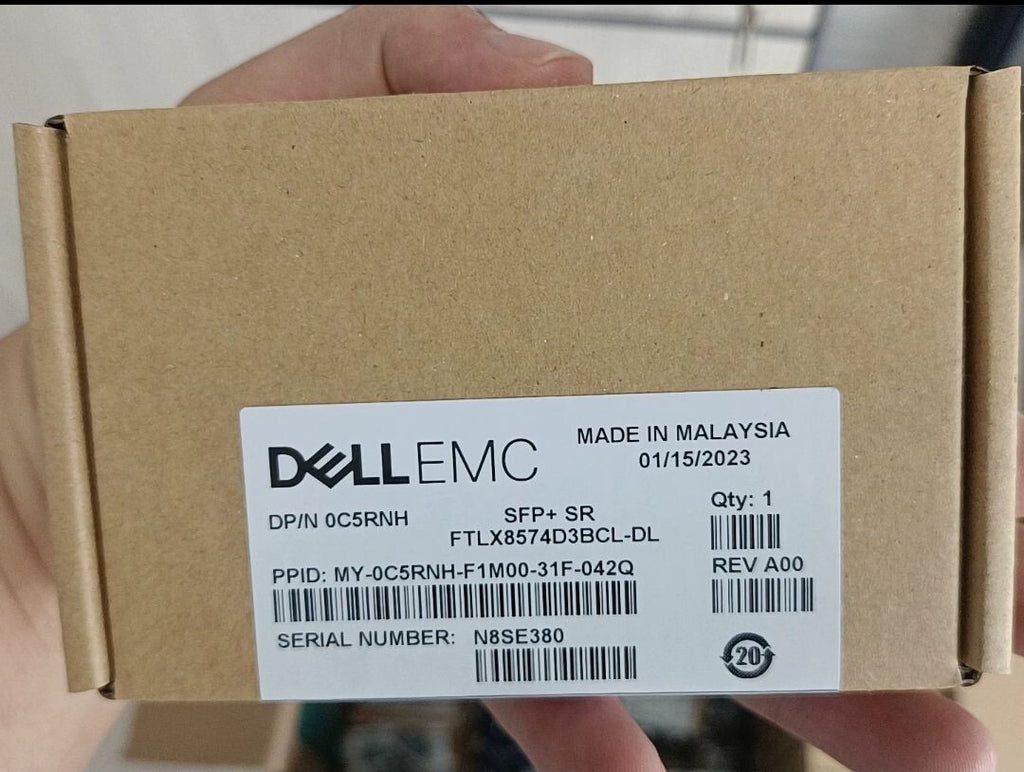 2pcs Dell EMC FTLX8574D3BCL-DL 10GBASE-SR 850nm SFP+ Dell P/N 0C5RNH Transceiver