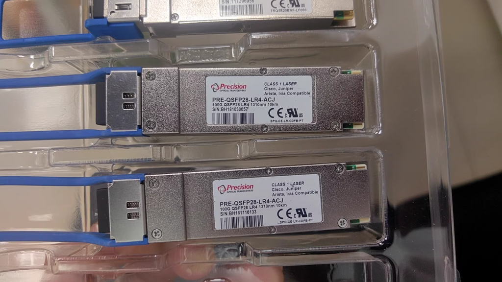 1PCS PRE-QSFP28-LR4-ACJ PRECISION 100GB QSFP28 LR4 10KM for ARISTA CISCO JUNIPER