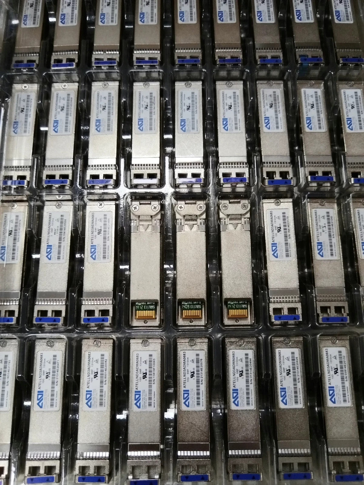 Lot of 20 | AOI A7ELLND3ADMA0683 SFP+ 10GBASE 1310nm LR LC SMF 10km Transceiver
