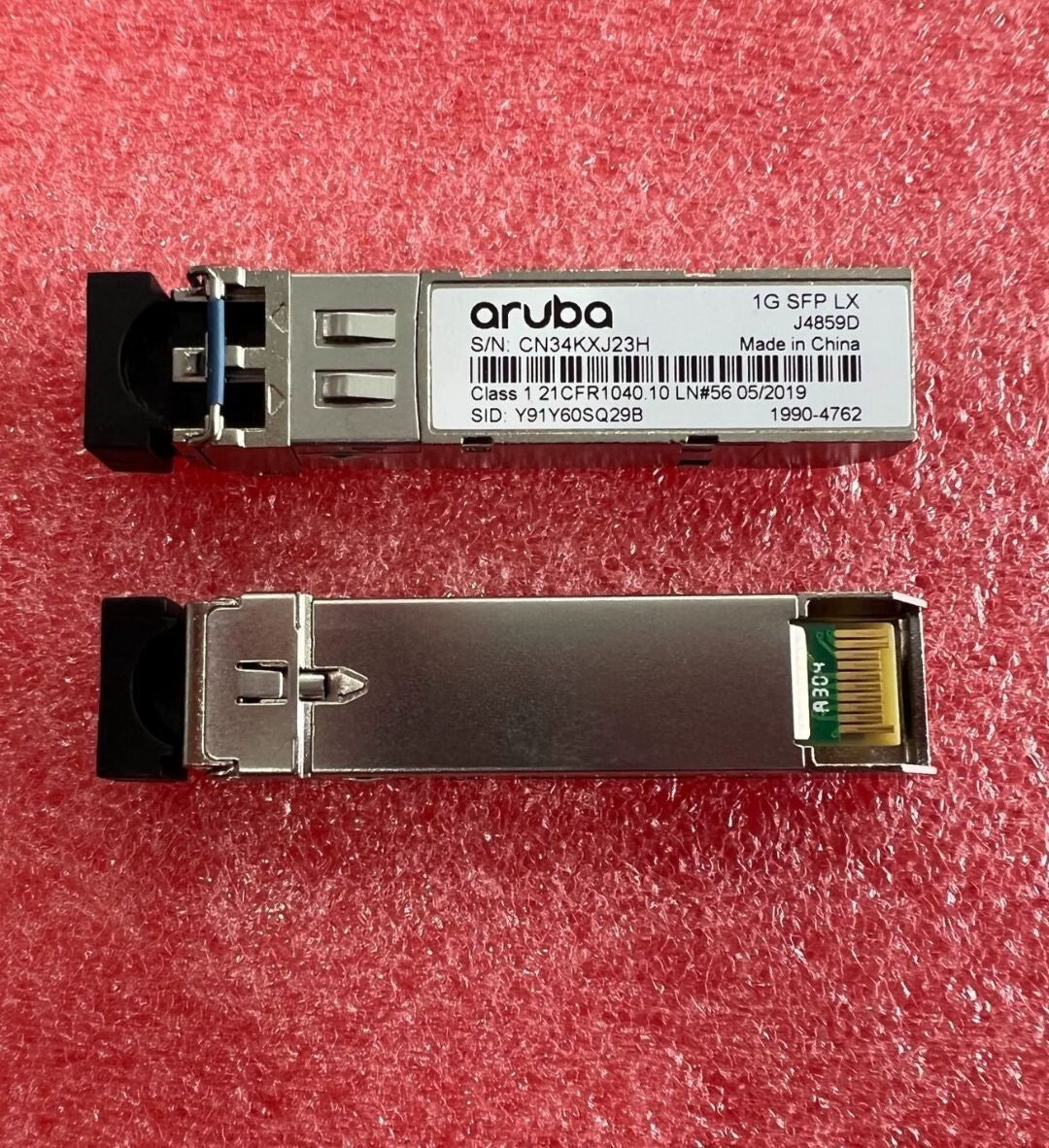 2pcs Genuine HP Aruba J4859D 1000BASE-LX 1G SFP Transceiver Module