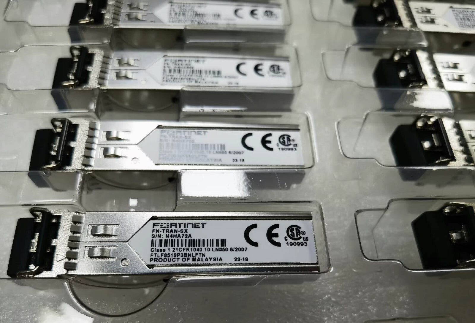 10 unidades Fortinet FN-TRAN-SX 1GE 1000BASE-SX SFP-SX 850nm 550m LC dúplex MMF