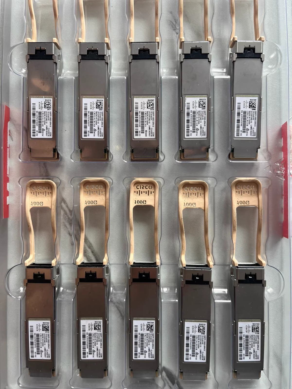 Genuine Cisco QSFP-100G-SR4-S 10-3142-02/03 100G QSFP SR4 Transceiver 1PCS