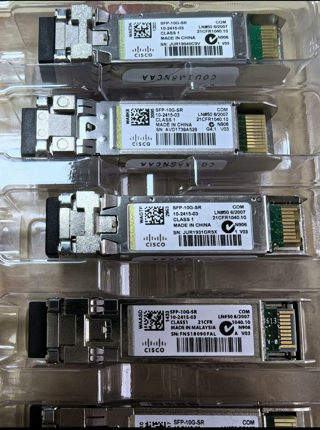 1pc Cisco SFP-10G-SR 10-2415-03 10 Gigabit Transceiver
