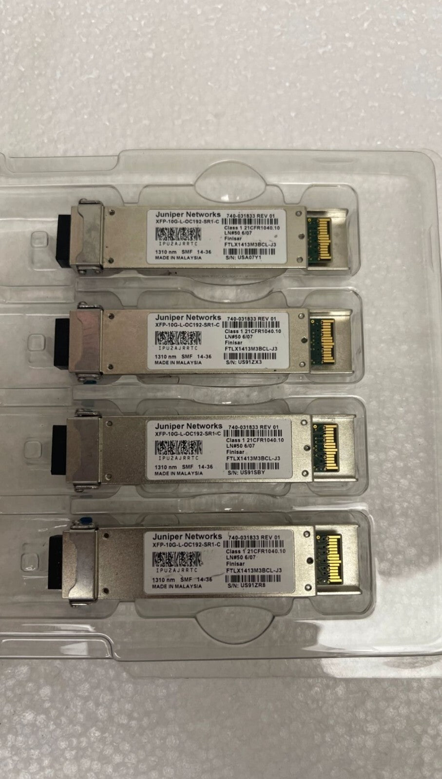 2pcs Juniper Finisar 740-031833 | FTLX1412M3BCL-J3  XFP-10G-L-OC192 Transceiver