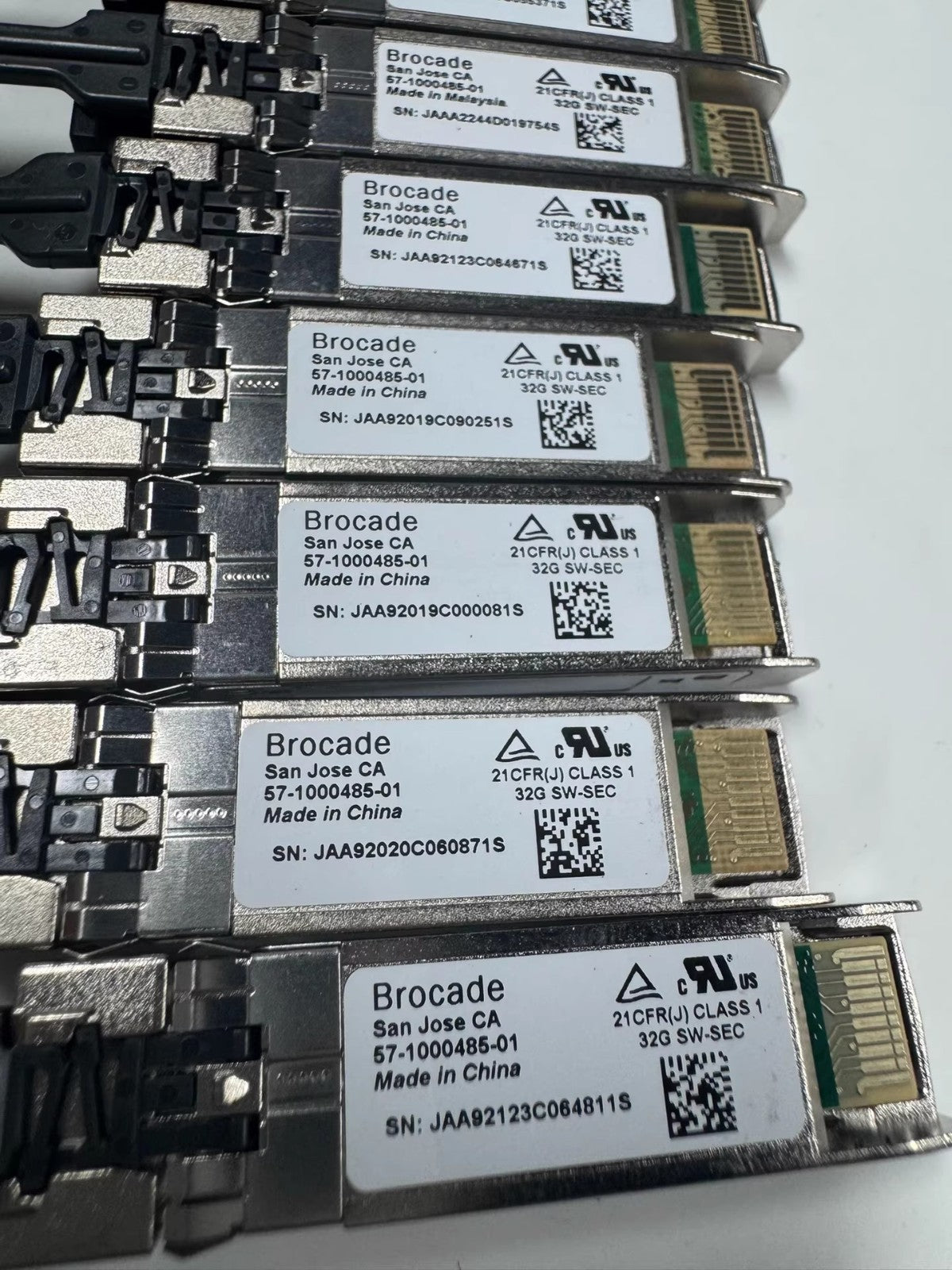 1 unidad Brocade 57-1000485-01 32G SWL Fibre Channel SFP+ SW Transceptor MMF de 850 nm