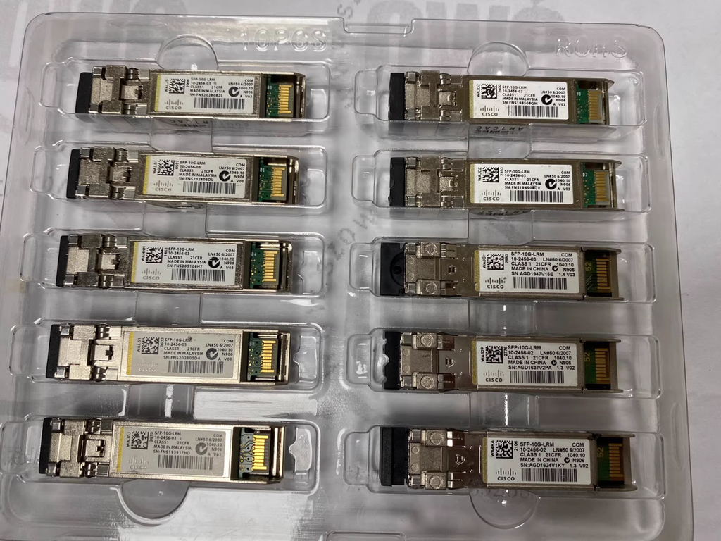 Lot of 5  Genuine Cisco SFP-10G-LRM 10G Base 10-2456-02 /03 Transceiver Module