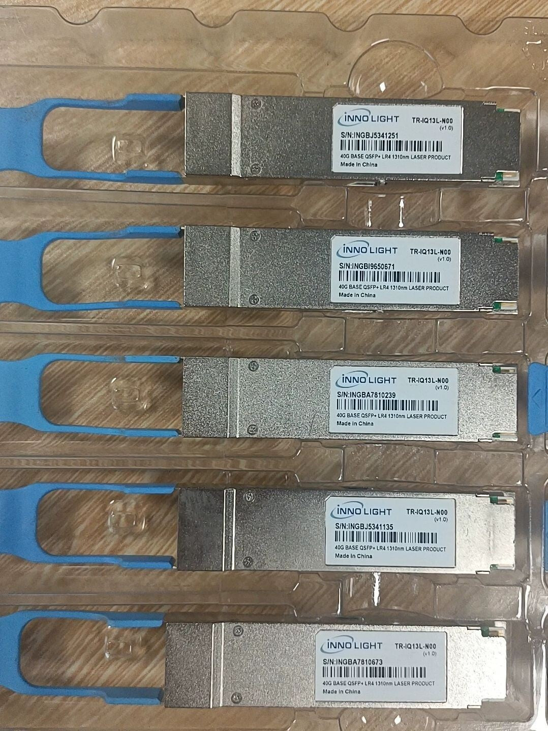 4 Stück InnoLite TR-IQ13L-N00 40G LR4 40Gb QSFP+ 10KM 1310nm Transceiver Modul
