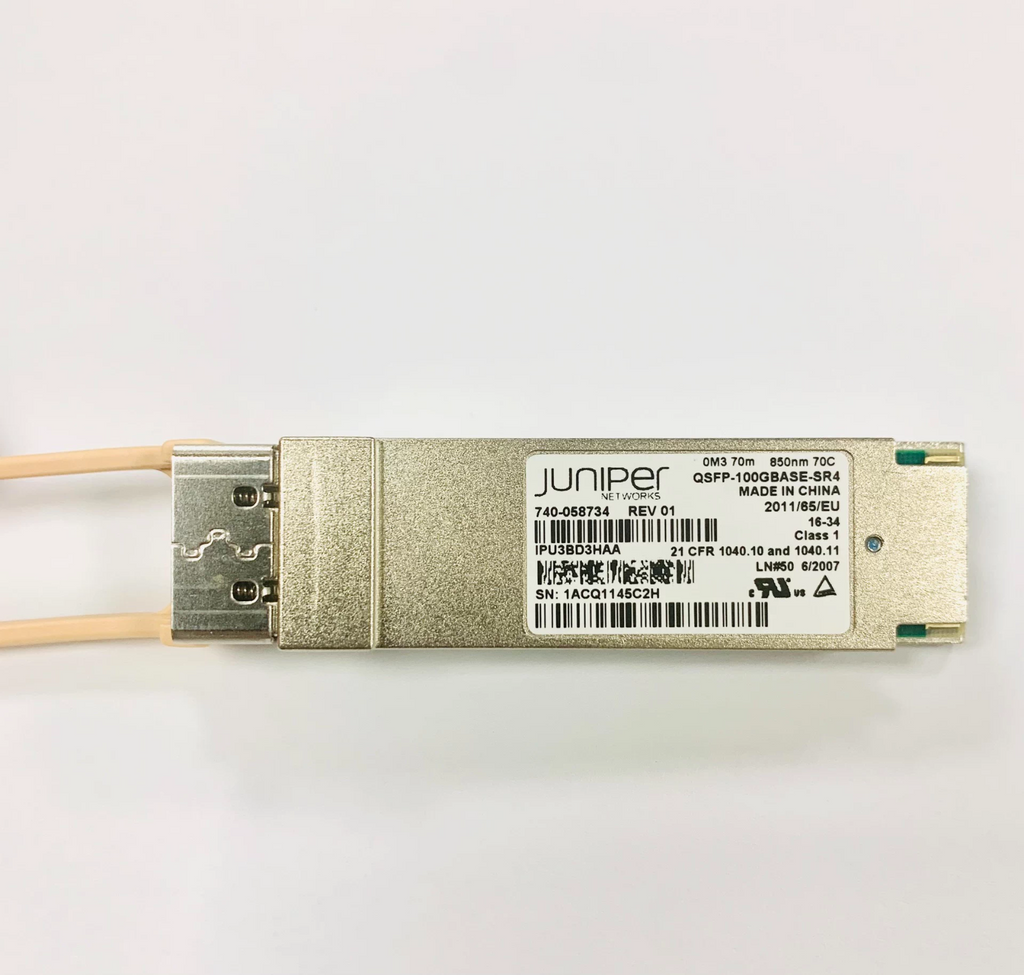 2pcs Juniper QSFP-100GBASE-SR4 QSFP28 850nm 70M OM3 MMF JNP-QSFP-100G-SR4 Module
