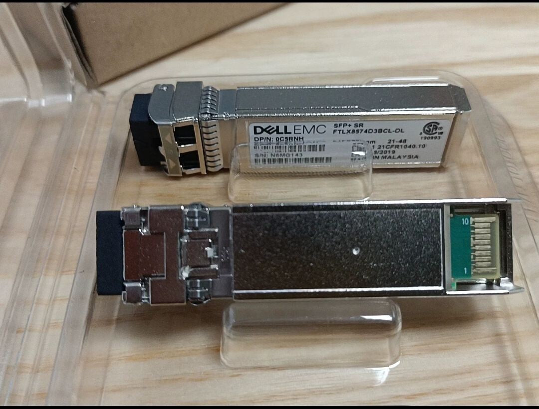 2pcs Dell EMC FTLX8574D3BCL-DL 10GBASE-SR 850nm SFP+ Dell P/N 0C5RNH Transceiver