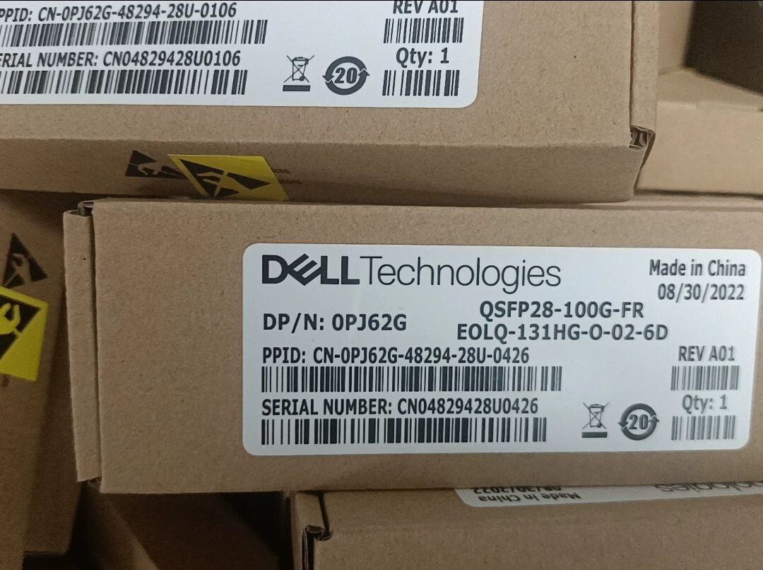 1 unidad Transceptor Dell Technologies original QSFP28-100G-FR QSFP28-100 100GBASE-FR