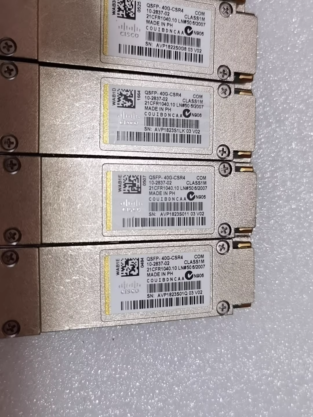 2 St. original Cisco QSFP-40G-CSR4 10-2837-02 40GBASE-CSR4 QSFP Transceiver