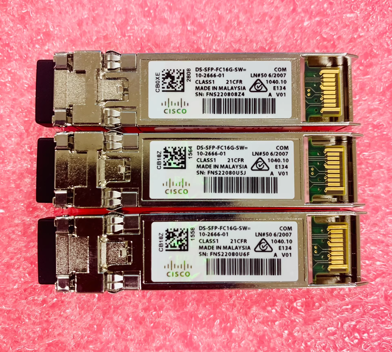 1PCS GENUINE Cisco 10-2666-01 DS-SFP-FC16G-SW= 16GB SFP+ SW 850nm MMF LC Module