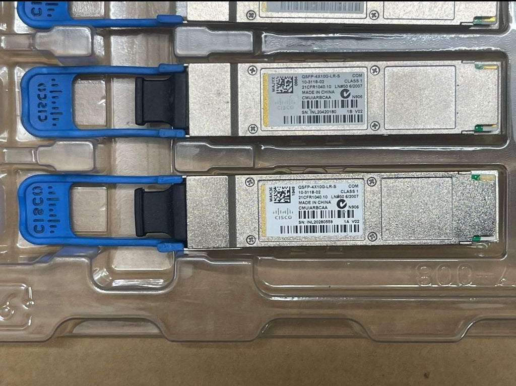 1PCS Cisco 10-3118-02 QSFP-4X10G-LR-S 4x10GBASE-LR 1310nm 10km SMF QSFP Module