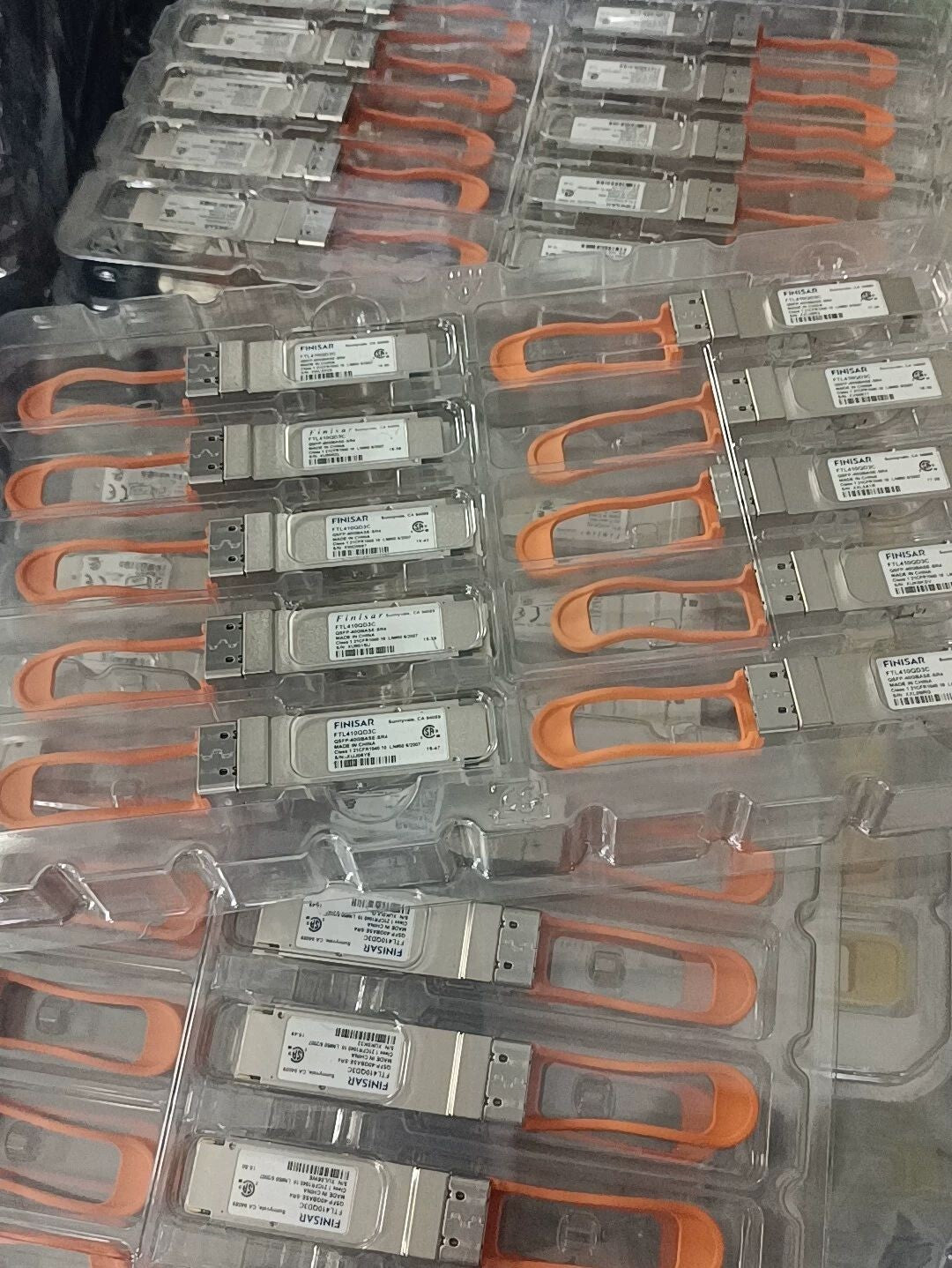 10PC Finisar 40BASE-SR4 MMF 850nm MPO Connector 400m QSFP Transceiver FTL410QD3C