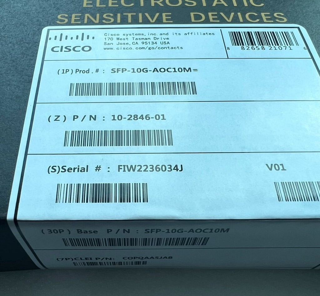 1x New Genuine Cisco SFP-10G-AOC10M Active Optic Cable 10m 10G VIA Fedex P1