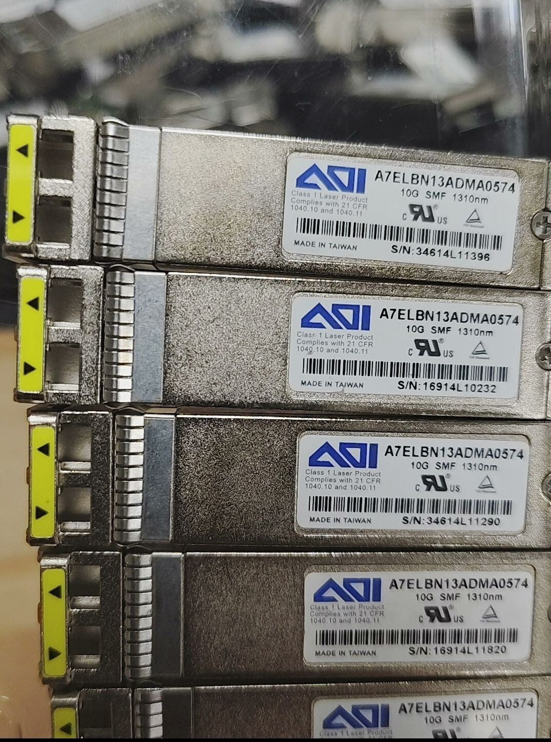Lot of 5 AOI A7ELBN13ADMA0574 10G SFP+ LR Lite SMF 2Km 1310nm A7EL-BN13-ADMA