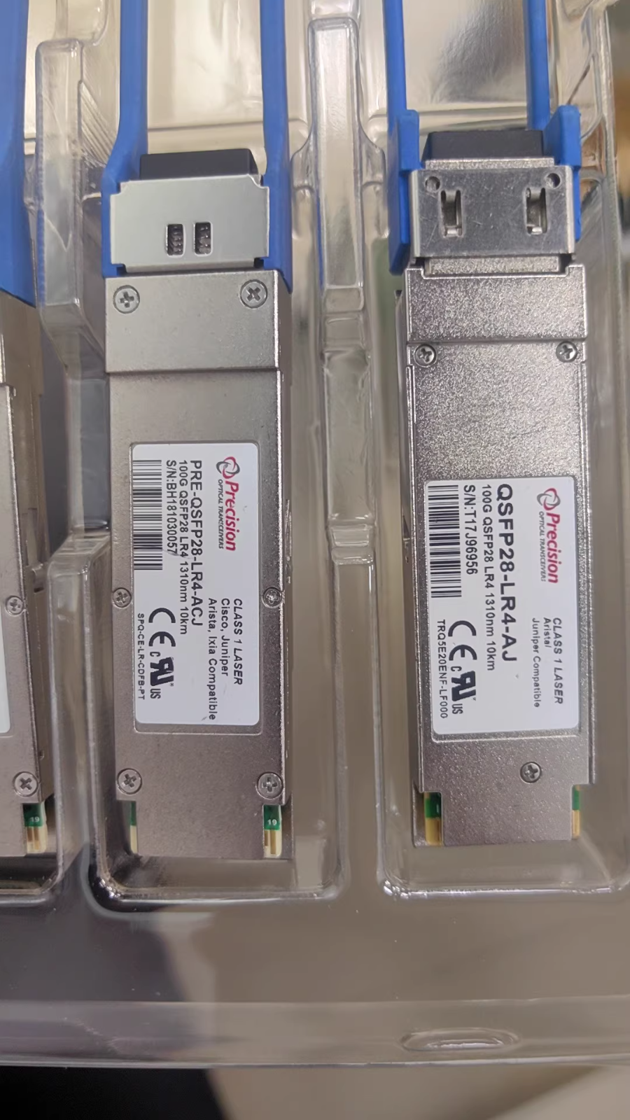 PRE-QSFP28-LR4-ACJ PRECISION 100GB QSFP28 LR4 10KM QSFP28 - ARISTA CISCO JUNIPER