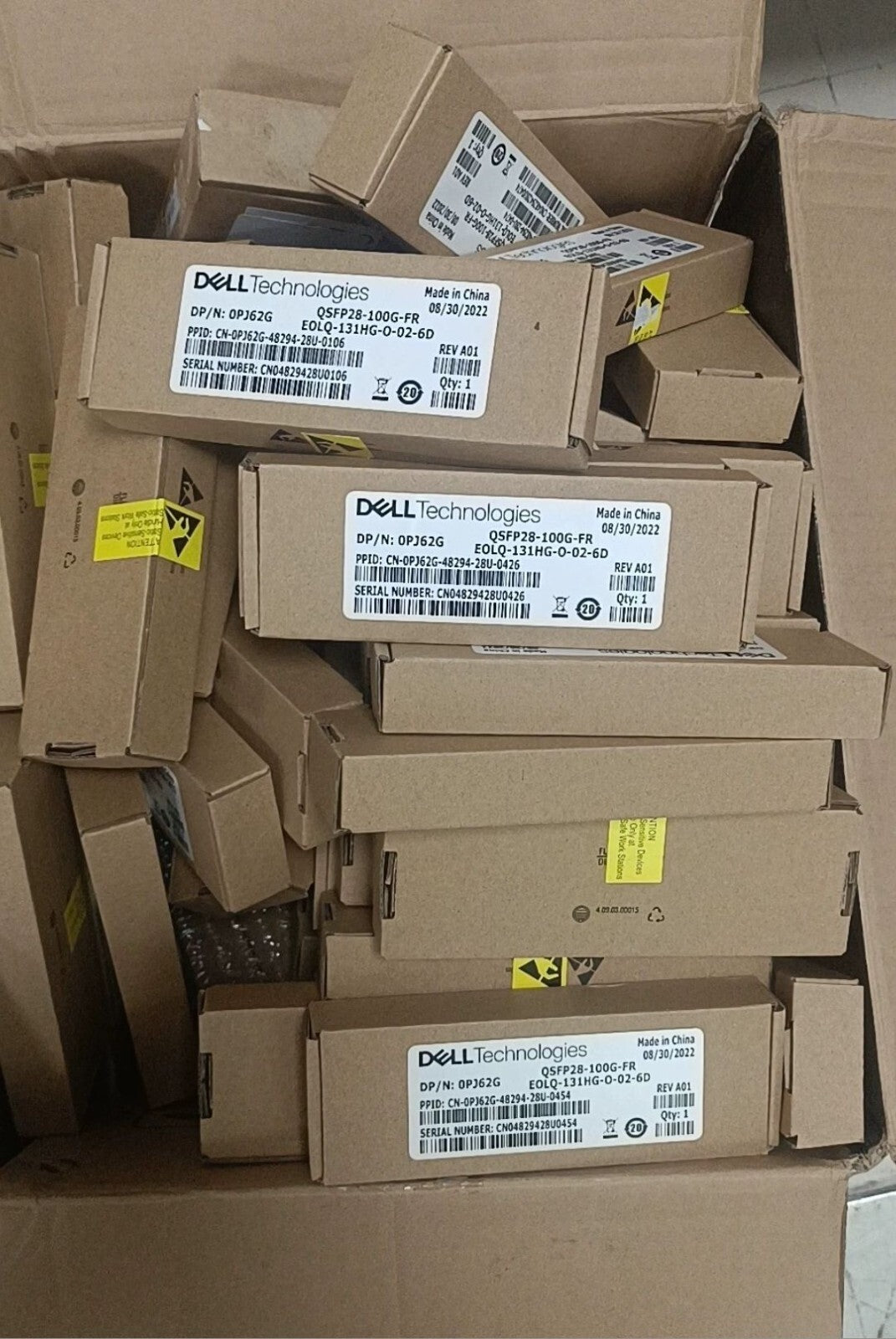 1 unidad Transceptor Dell Technologies original QSFP28-100G-FR QSFP28-100 100GBASE-FR