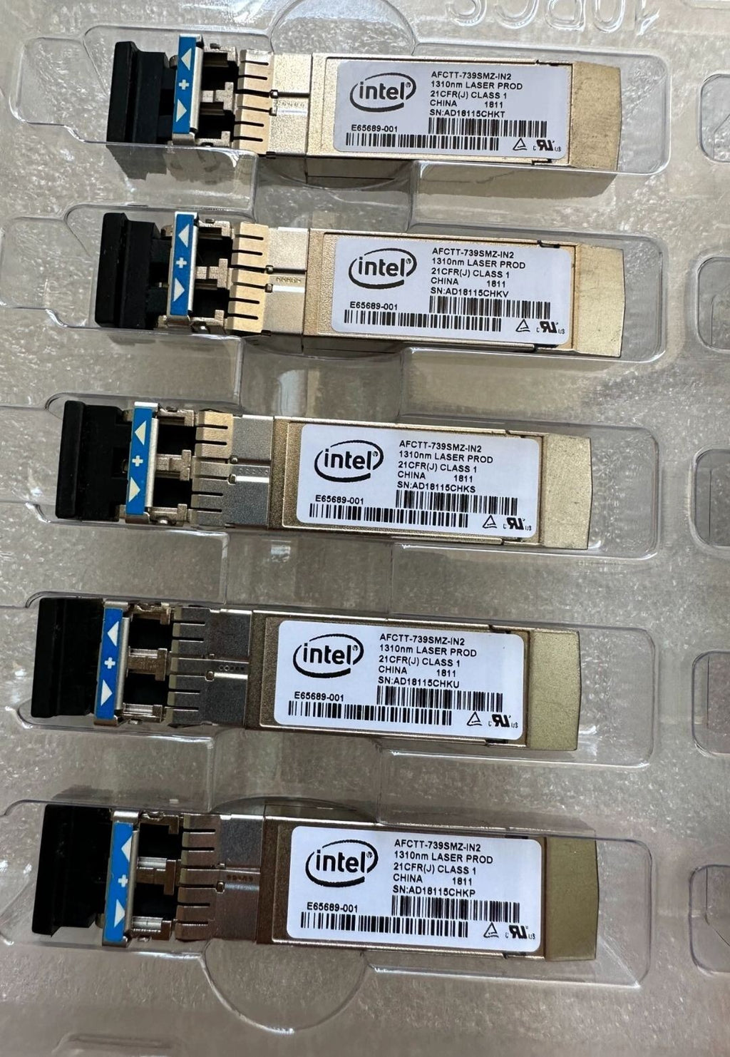 1pcs Intel AFCT-739SMZ-IN2 10G-LR 10GBase-LR 1310nm SFP+ SMF 10 km 1310nm Module
