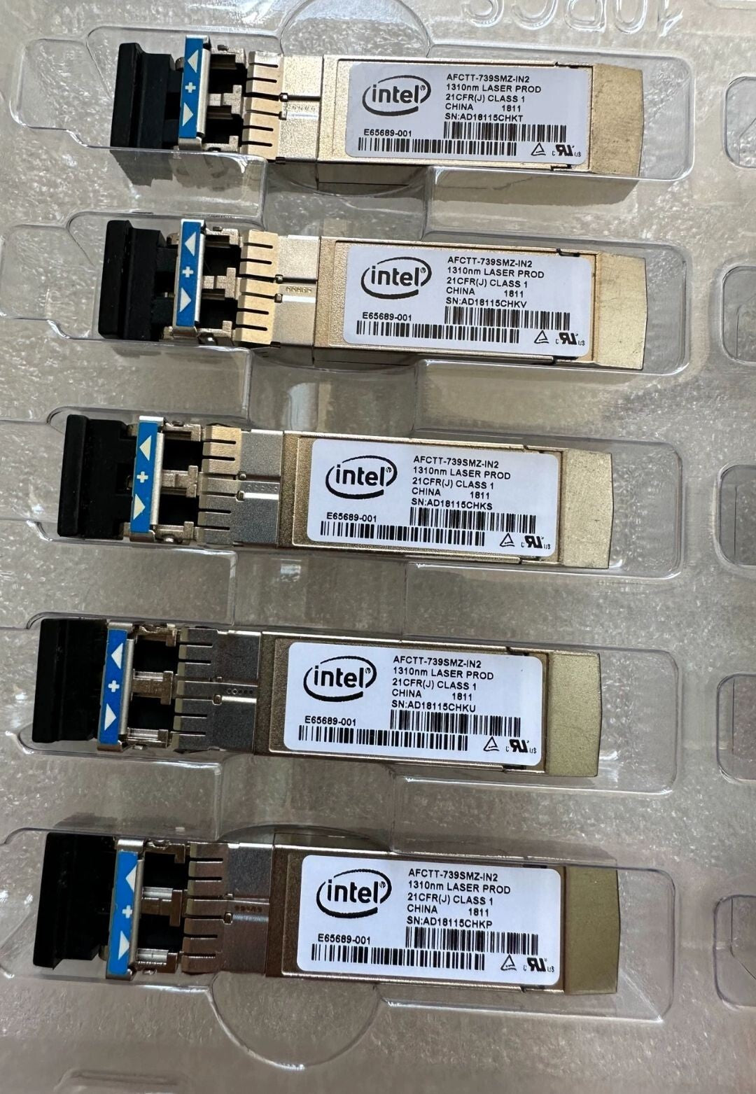 1pcs Intel AFCT-739SMZ-IN2 10G-LR 10GBase-LR 1310nm SFP+ SMF 10 km 1310nm Module