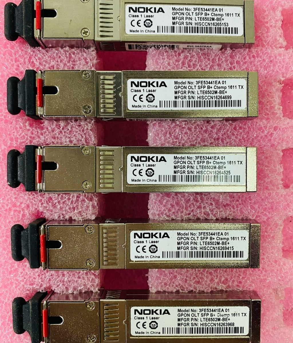 2 unidades Alcatel-Lucent Nokia 3FE53441EA Gpon OLT SFP B+ 2.5G 1611nm 20KM Óptico