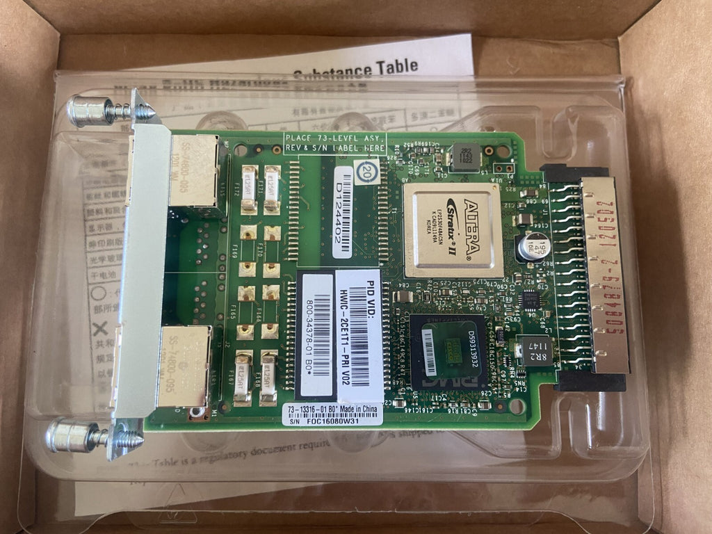 1pcs Genuine New Cisco HWIC-2CE1T1-PRI 2 Port Channelized T1/E1 and PRI Module