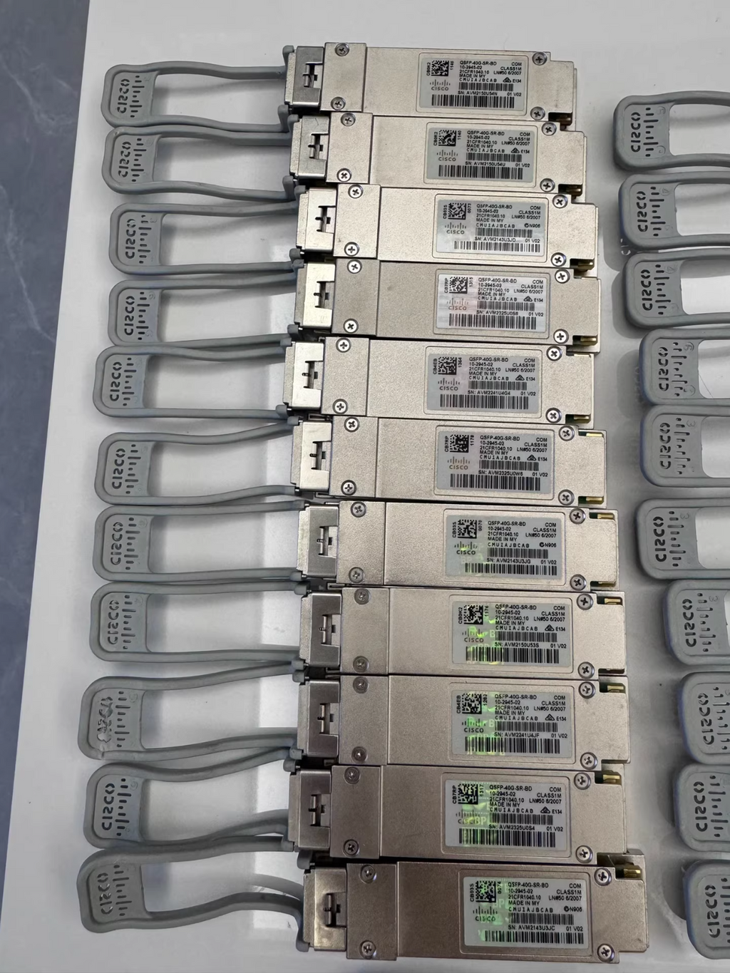 Lot of 2 Cisco 10-2945-02 QSFP-40G-SR-BD 40GBASE-SR-BiDi  Duplex MMF QSFP+
