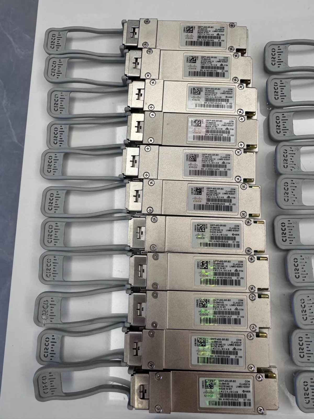 Lot of 2 Cisco 10-2945-02 QSFP-40G-SR-BD 40GBASE-SR-BiDi  Duplex MMF QSFP+
