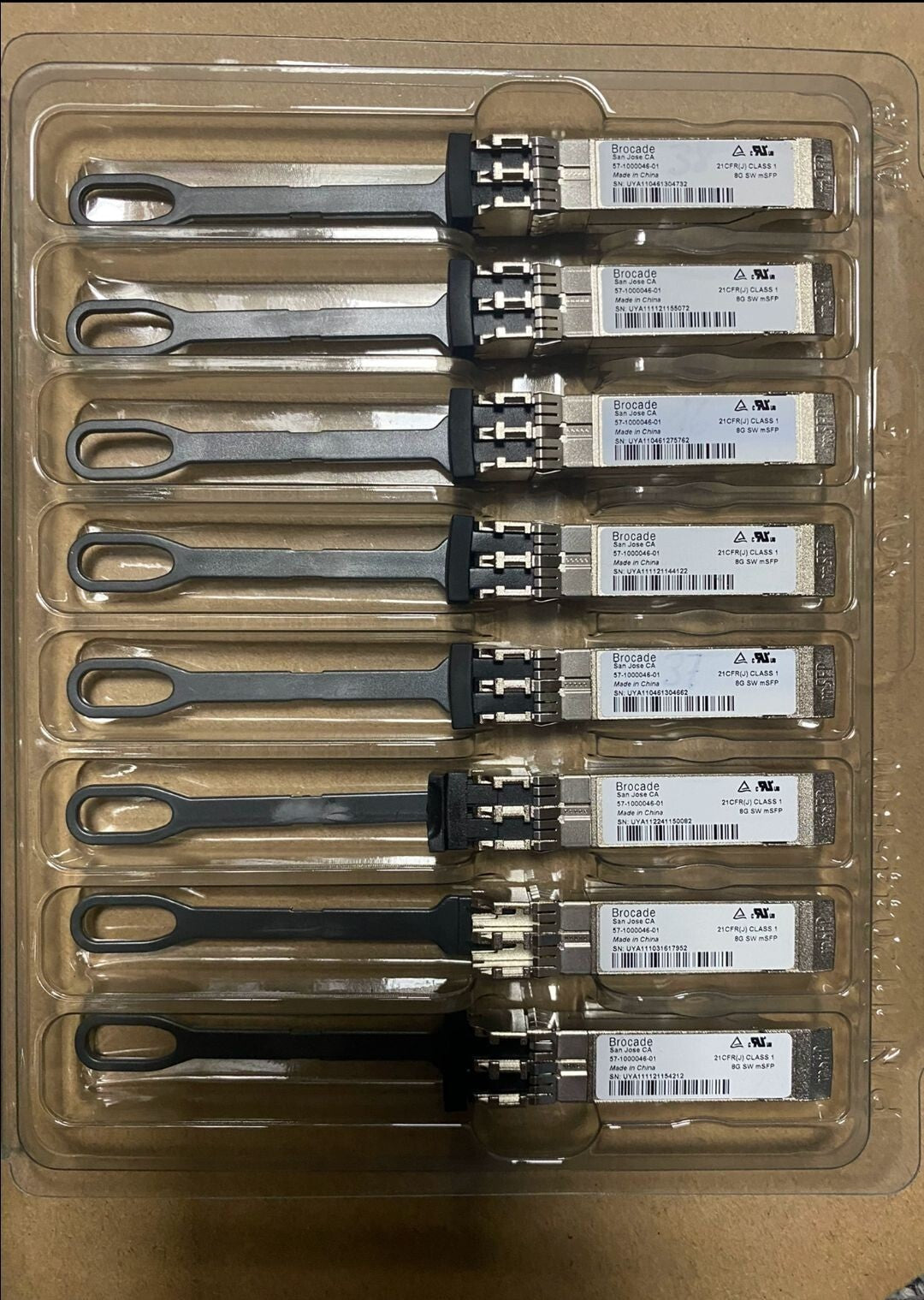 4pcs Brocade XBR-000160 8Gb mSFP 57-1000046-01 SW 150m DCX FC8-64 105-000-192